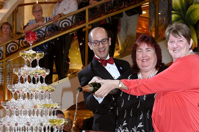 Passenger Tracey Temple and her mother Leanne onboard the Ruby Princess.