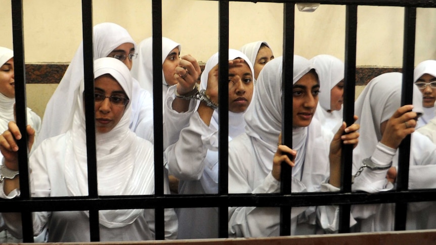 Female Muslim Brotherhood members on trial