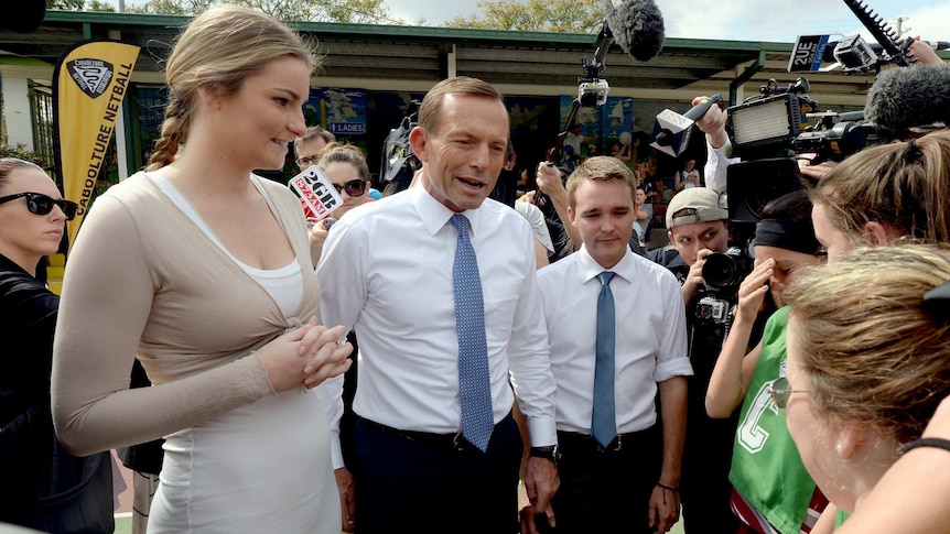 Tony Abbott campaigns in Caboolture