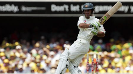Just short ... Ricky Ponting during his innings of 196