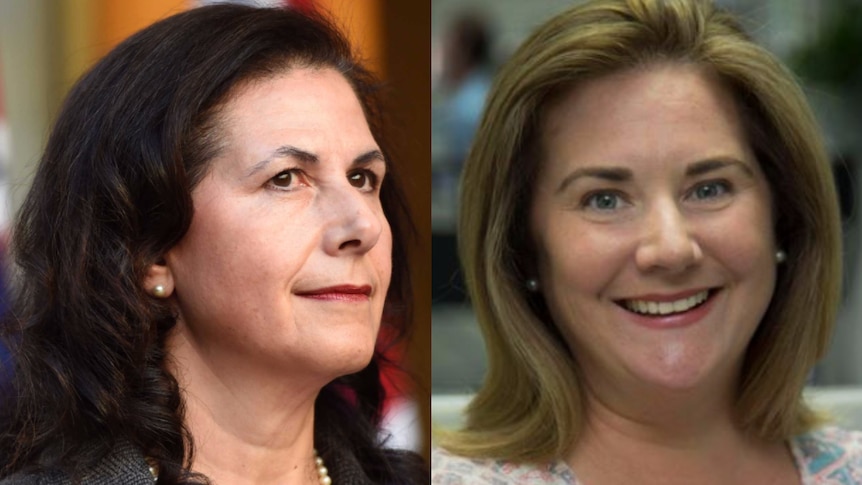 Composite image of Senator Concetta Fierravanti-Wells and disability campaigner Hollie Hughes.