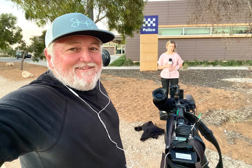 Robert Koenig-Luck and Evelyn Manfield covering the Cleo Smith rescue in Carnarvon