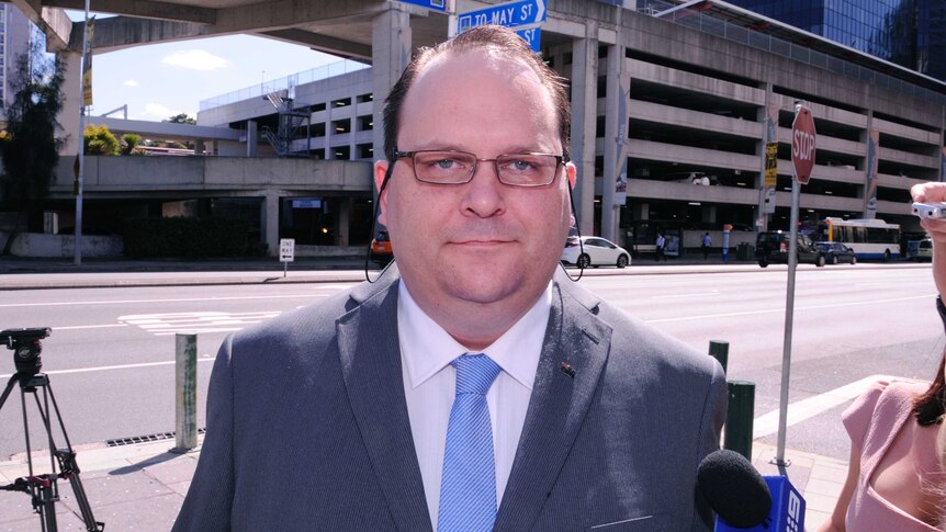 Scott Driscoll outside court.