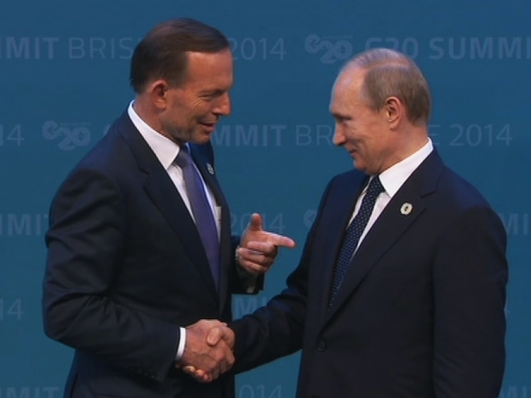 Tony Abbott and Vladimir Putin