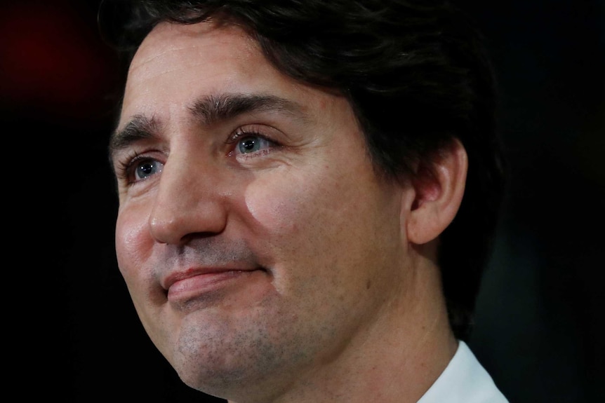 A close up of Justin Trudeau smiling