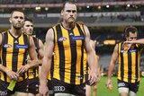 Jarryd Roughead leads the Hawks off