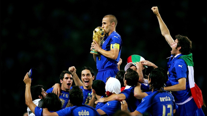 Fabio Cannavaro lifts the World Cup