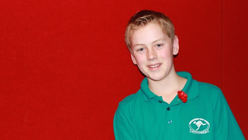 12-year-old James Martin who read the ode at the 2014 Rememberance Day service at the National War Memorial
