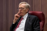 Kenneth Hayne looks on during the banking royal commission hearings.