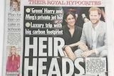 A photo of the front page of The Sun, with the headline Their Royal Hypocrites