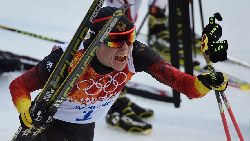 Eric Frenzel wins the nordic combined event at Sochi