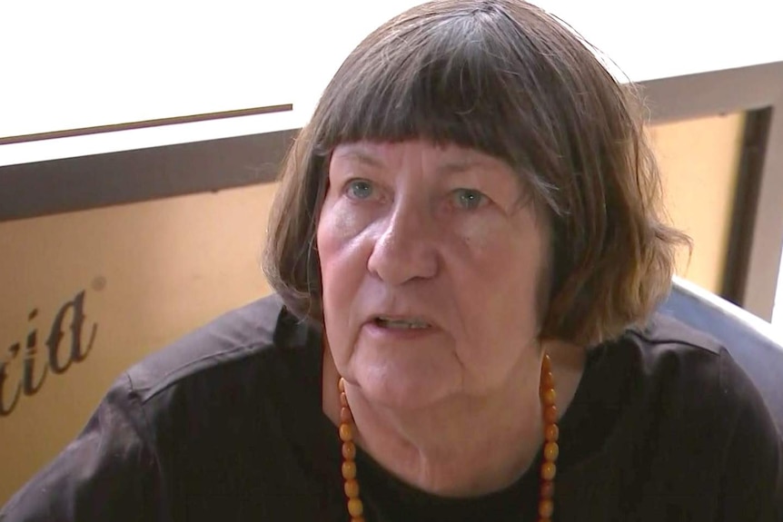 Rosemary MacBride sitting in a cafe in West End