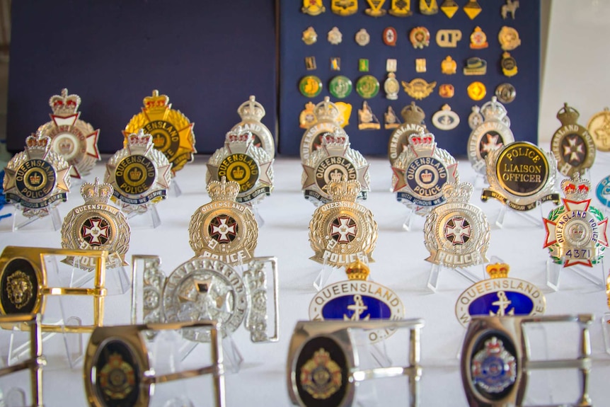Police medals.