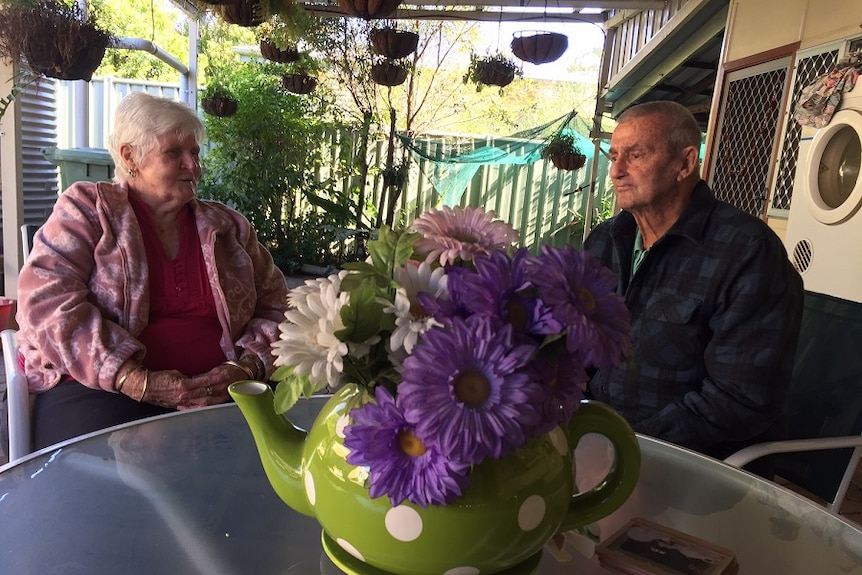 Percy Verrall and his wife Daphne at their home in Ipswich.