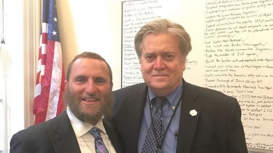 Rabbie Shmuley Boteach and Steven Bannon