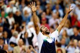 Marin Cilic celebrates winning the US Open final