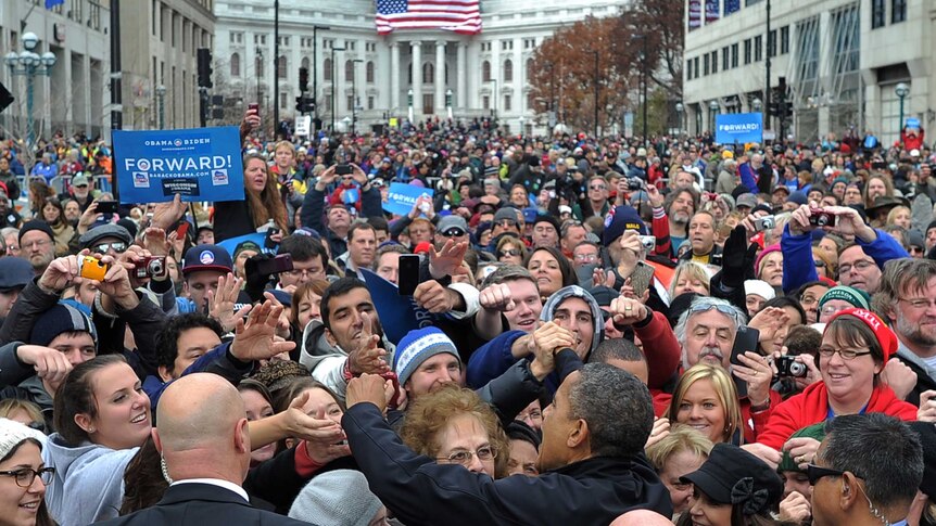 Obama rallies in Madison