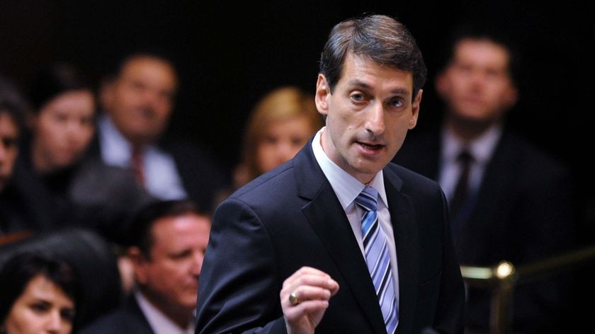 NSW Treasurer Eric Roozendaal speaks in State Parliment