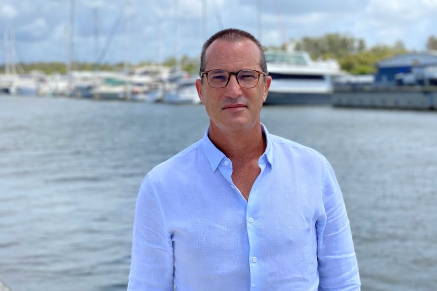 Chairman of the Boating Industry Association of Queensland Andrew Fielding at the Coomera Marine Precinct, Gold Coast.