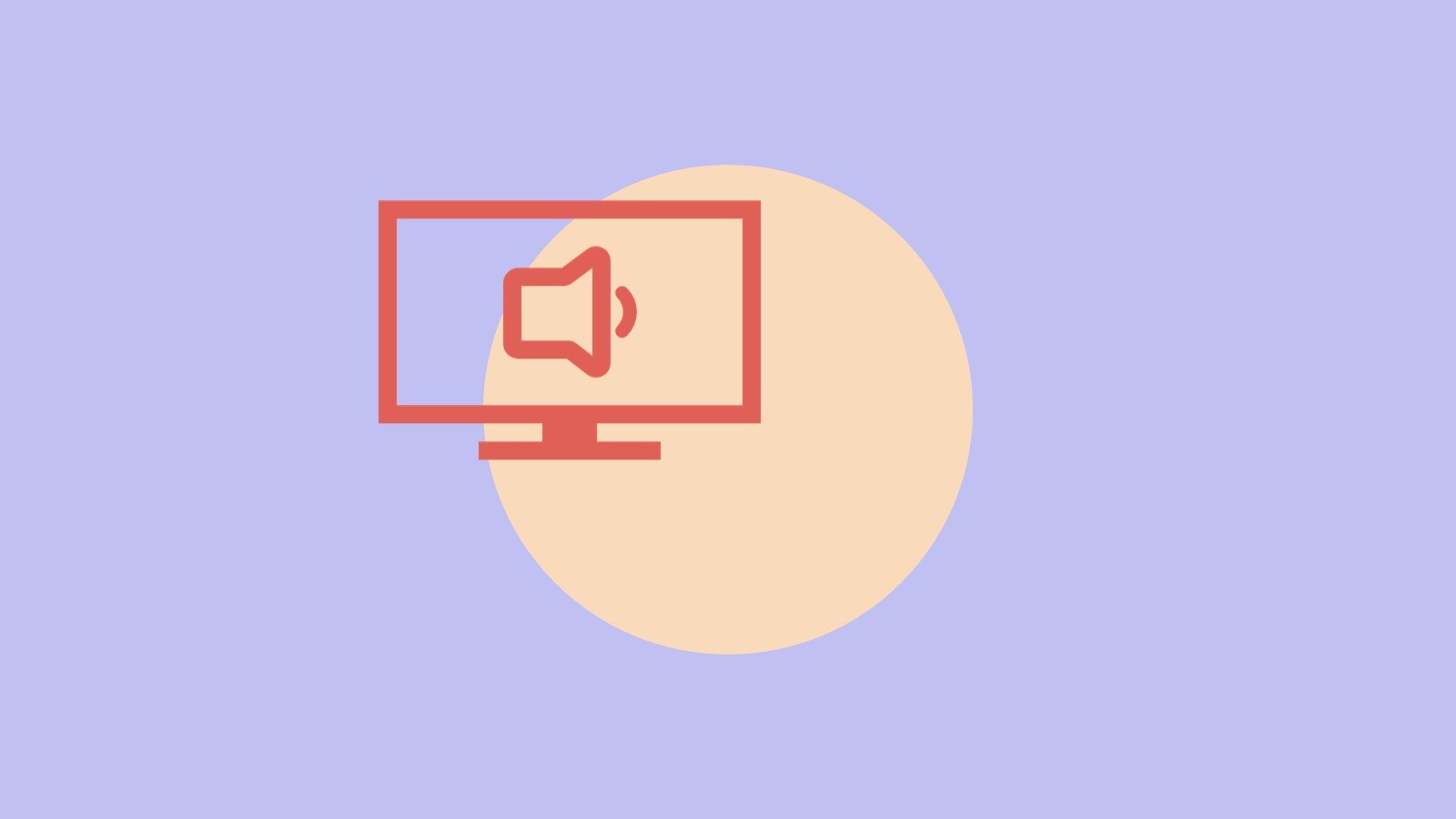 A television with a speaker icon on it