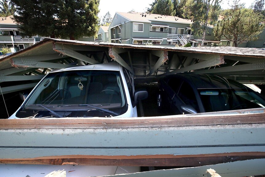 Collapsed carport
