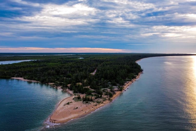 An aerial view of Mornington Island.