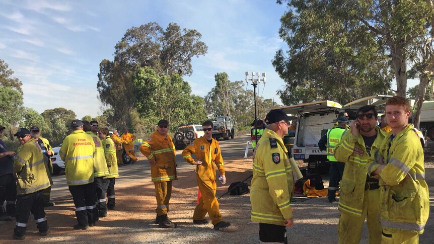 Firefighters on the ground in Toodyay