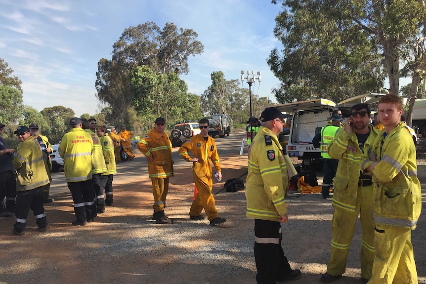 Firefighters on the ground in Toodyay