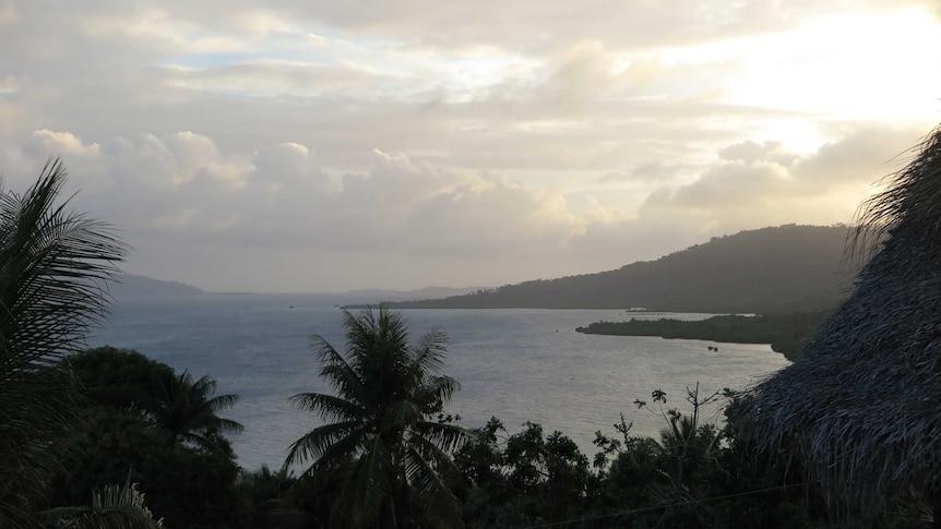 View from Xavier High School across Chuuk lagoon