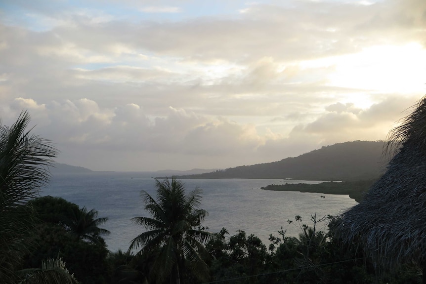 View from Xavier High School across Chuuk lagoon