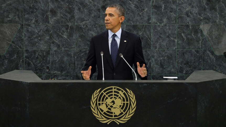 Barack Obama speaks at the UN General Assembly
