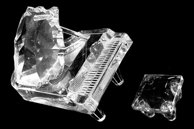 A glass piano