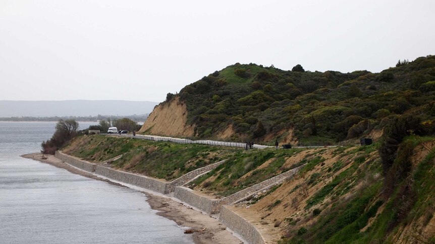 Workers successfully repair a damaged seawall at Gallipoli