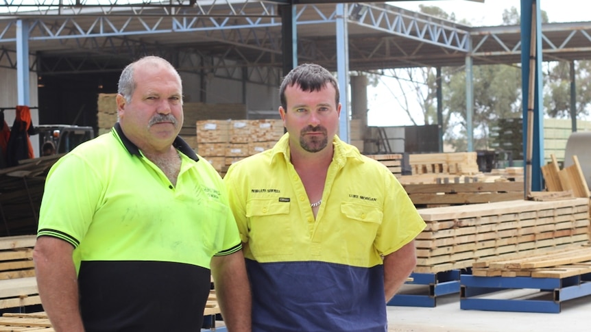 Ed and Luke Morgan, owners of the Morgan Sawmill.