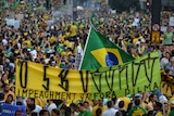 Anti-government protester out in force in Brazil