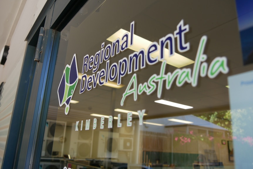 Regional Development Australia Kimberley door sign. 