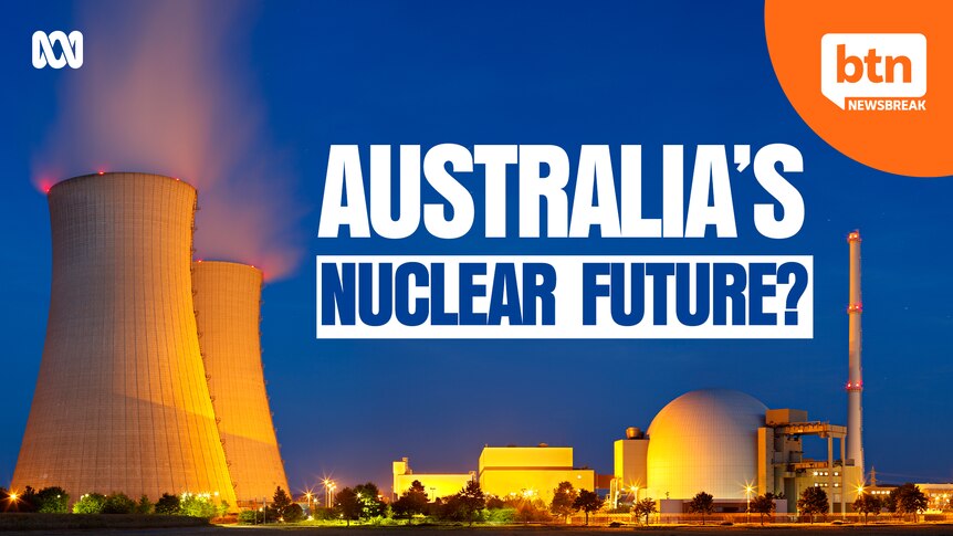 Image of a nuclear power plant with the words Australia's nuclear future.