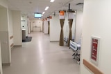 Beds in the Emergency Medical Unit at the Wagga Wagga Rural Referral Hospital.