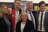 Madeleine Riewoldt with her family (from left) Nick, Fiona, Joe and Alex Riewoldt.
