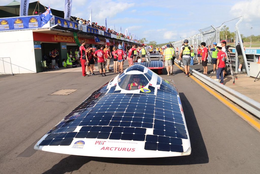 MIT solar car entrant