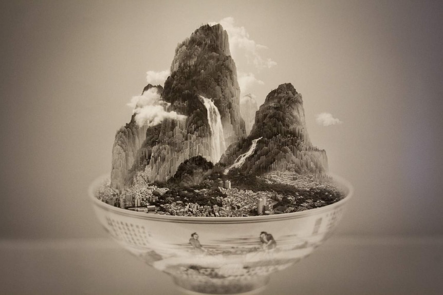 Yang Yongliang's piece, A Bowl of Taipei, shows the changing face of the east Asia.