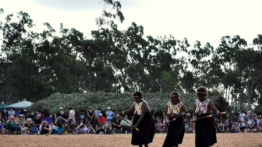 Garma festival: Mutijula ladies who travelled all the way from Uluru to dance