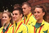 Peter Cosgrove with Australian athletes