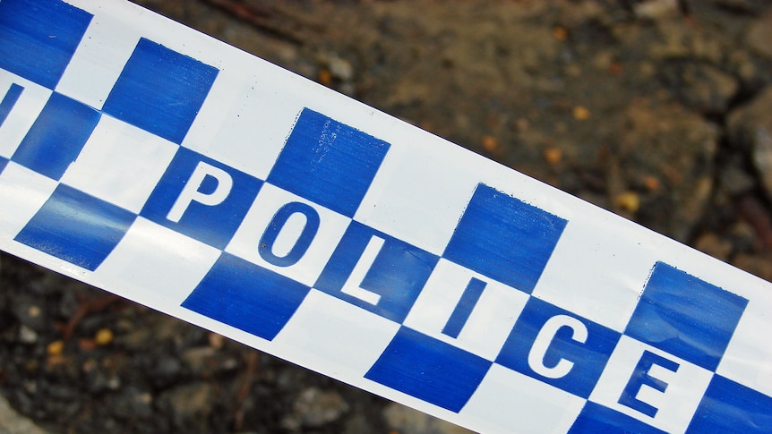 Crime scene police tape, Tasmania