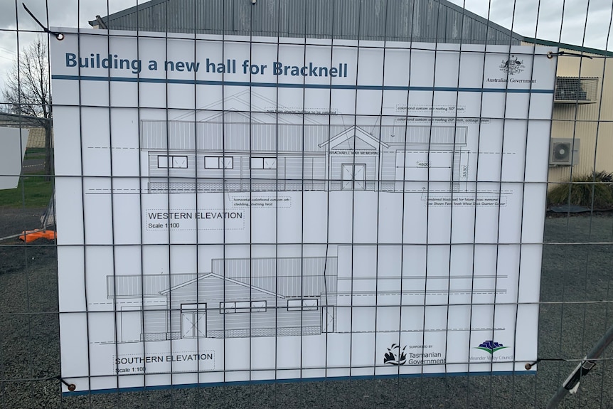 A building plan shows southern and eastern elevations for a development.