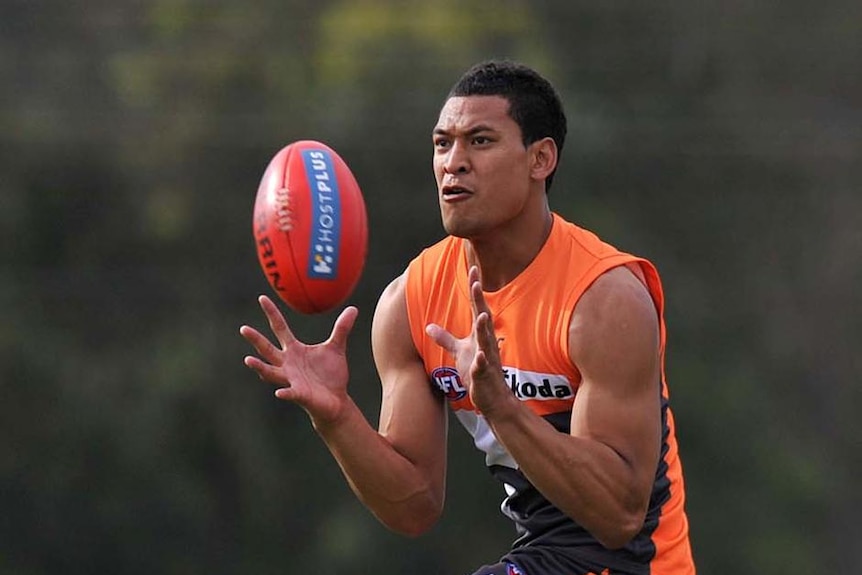 Folau gets out on the training track