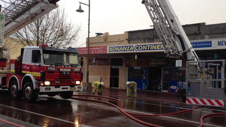 Fire has destroyed a kebab shop in East Victoria Park