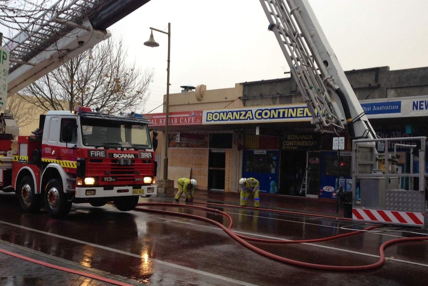 Fire has destroyed a kebab shop in East Victoria Park