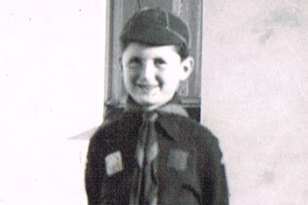 Author Paul Jennings as a young boy in boy scouts uniform.