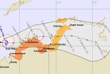 Tropical Cyclone Alessia tracking map